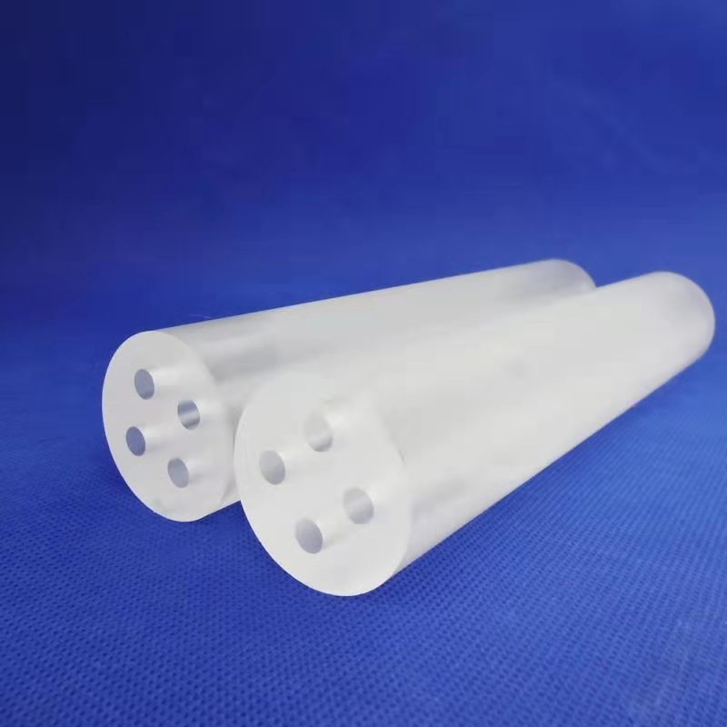 Custom Quartz Glass Optical Fiber Female Rod Drilling with Panda Eye for Fiber Optic Lighting
