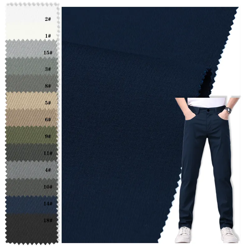Suitable For Formal Pant Fabric Twill 97 Cotton 3 Spandex Fabric Supima Cotton Fabric