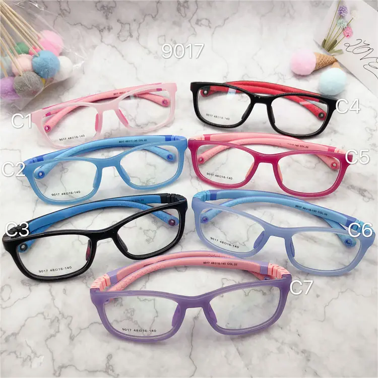 Custom Logo Kids Optical Frames Rubber High Quality Safe for Children Eyewear Low MOQ Medical Flexible Kids Optical In Stock