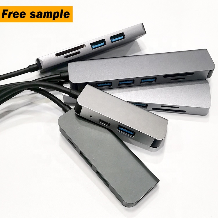Несколько адаптеров док-станции Тип c 3 4 5 6 в 1 Тип c 2,0 3,0 usb c концентраторы 6 в 1 7 в 1 для macbook pro dell xps