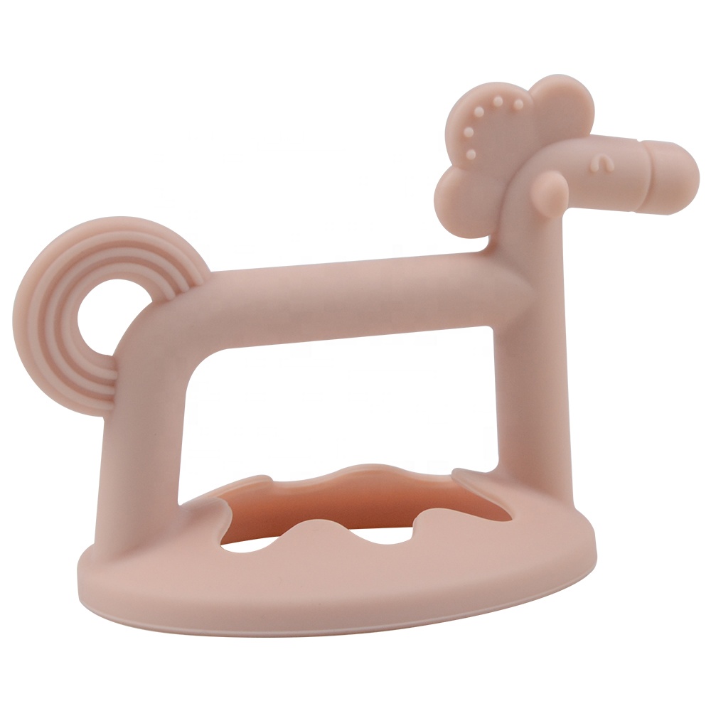 Amazon 2000 Rating Horse Designs 100% Food Grade Silicone Baby Teether Soft Healthy Silicone Toy