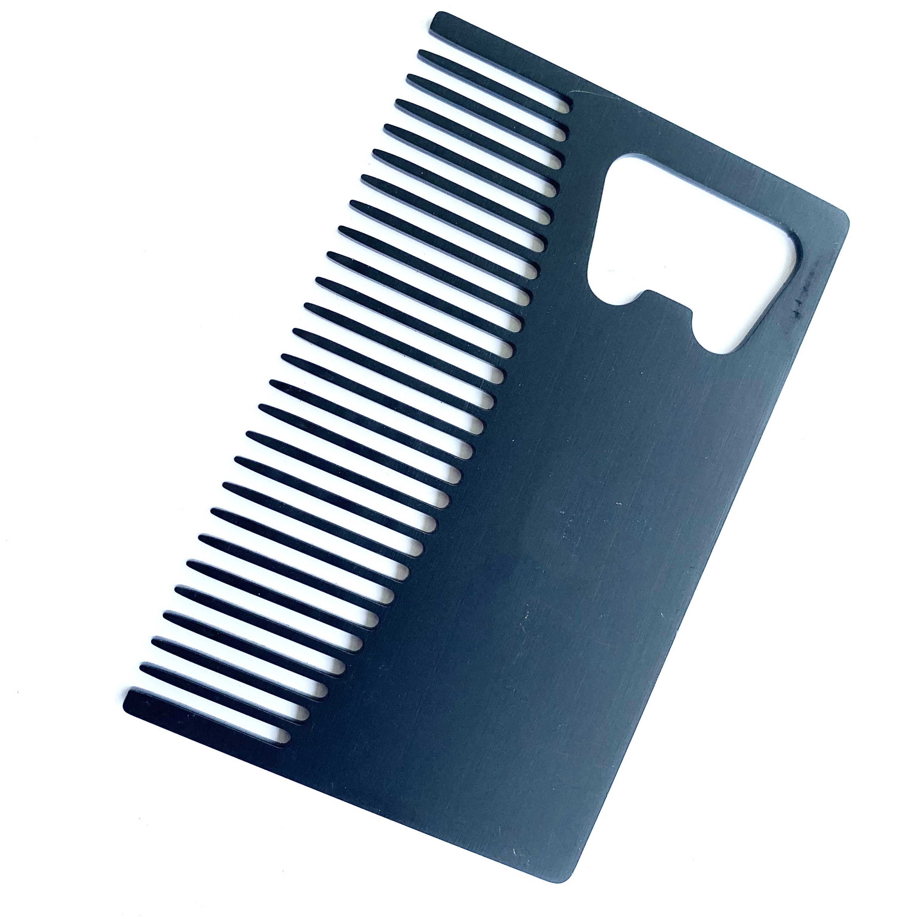 Personalized Powder Coated Man Beard Comb Bottle Opener Card Bottle Opener