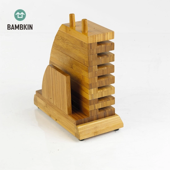 BAMBKIN нож Органайзер блок бамбуковый нож стойка кухонный нож блок