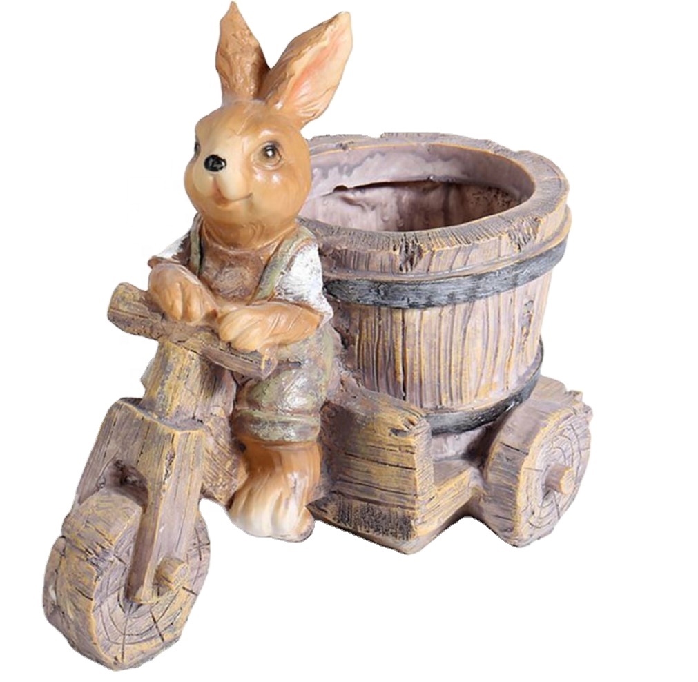 Guaranteed Home Decor Animal Craft Desk Resin Rabbit Crafts For Home Desk Decoration