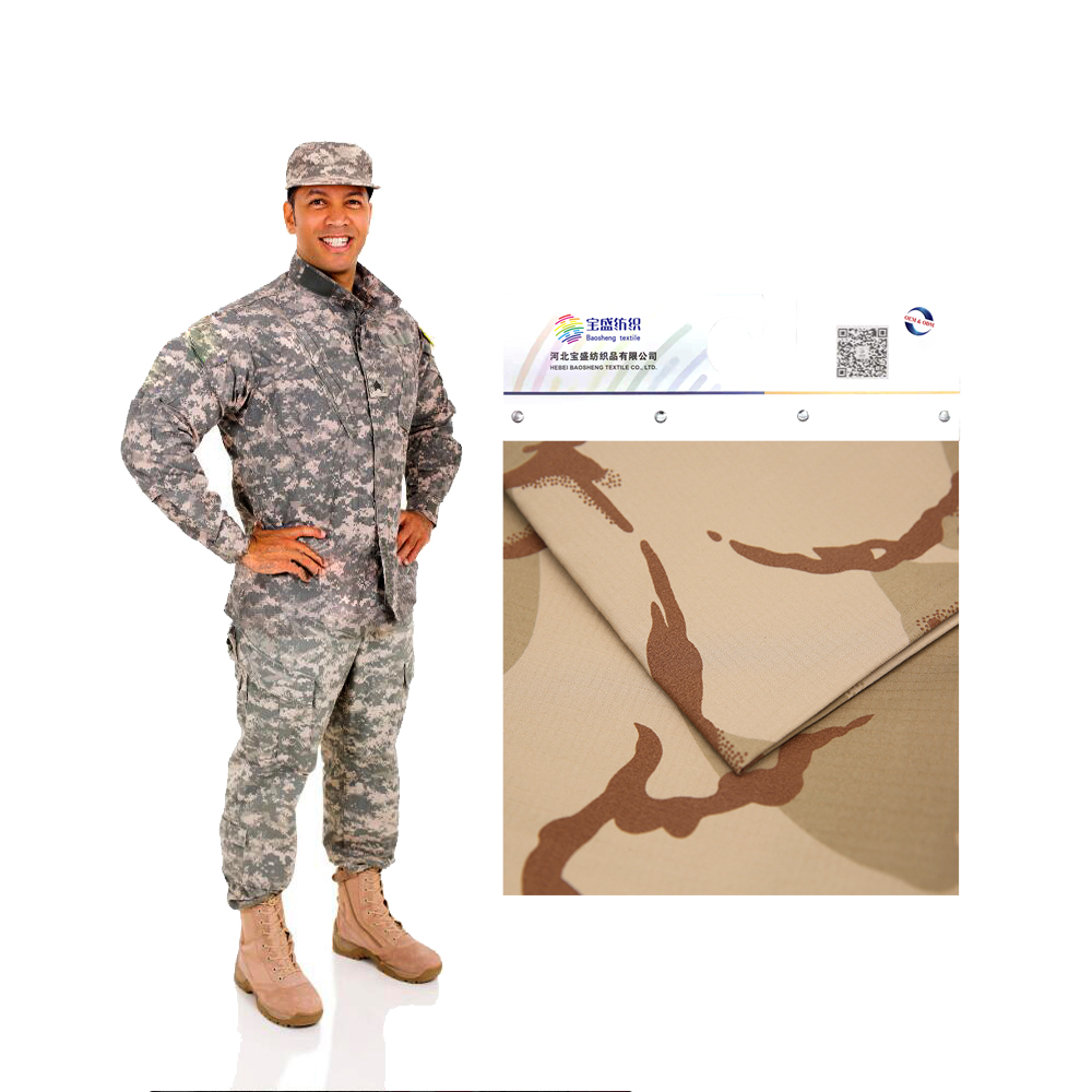 Wholesale high quality polyester cotton ribstop portugal army camouflage fabric
