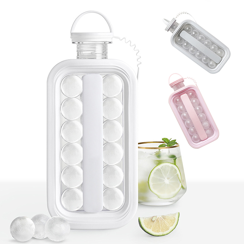 Wholesale 2 in 1 Portable Ice Ball Maker with Lid Non-BPA and Reusable Ice Cube Tray Bottle Mold