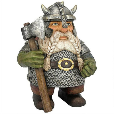Garden Decor Viking Victor Norse Dwarf Gnome Viking Pirate Resin Statue Garden Crafts Ornaments Handmade Sculptures Gift
