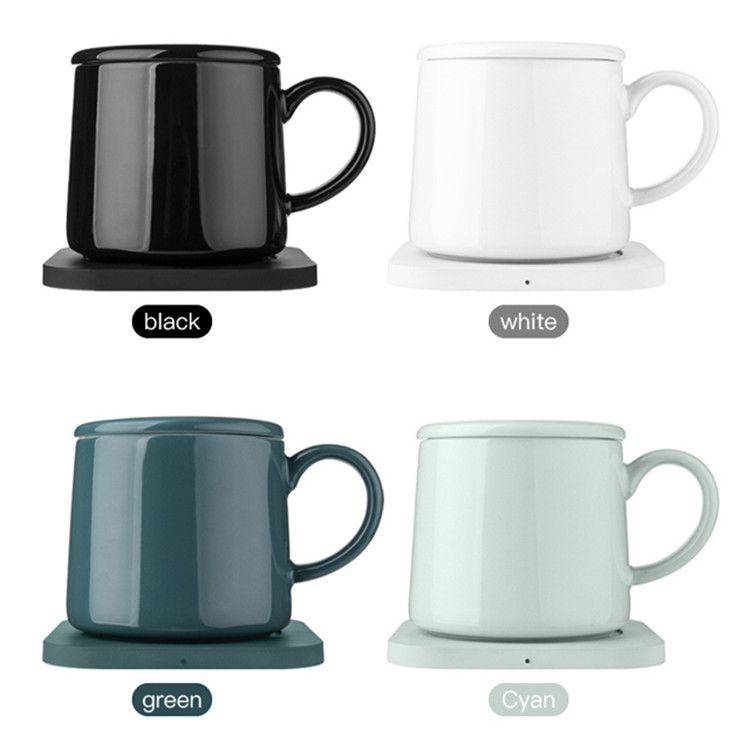 Wireless Charger Electric Coffee Mug Warmer 2 In 1 For Mobile Phones And Other Electronic Devices With Qi Standard
