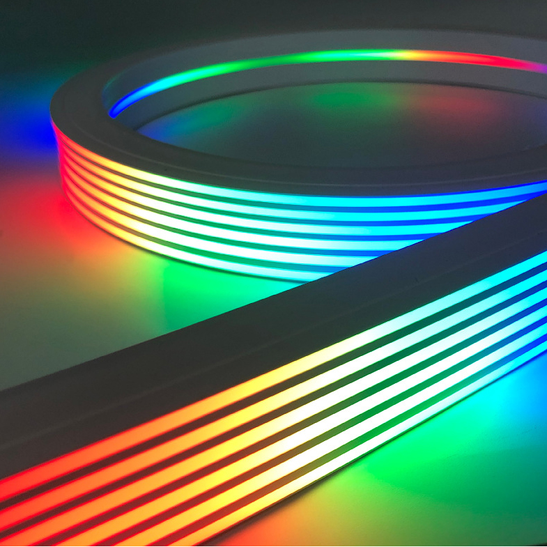 3020 светодиодная полоса неоновая вывеска rgb 12 в 5 В ws2812b неоновая полоса силиконовая Гибкая Водонепроницаемая веревка неоновые огни на заказ