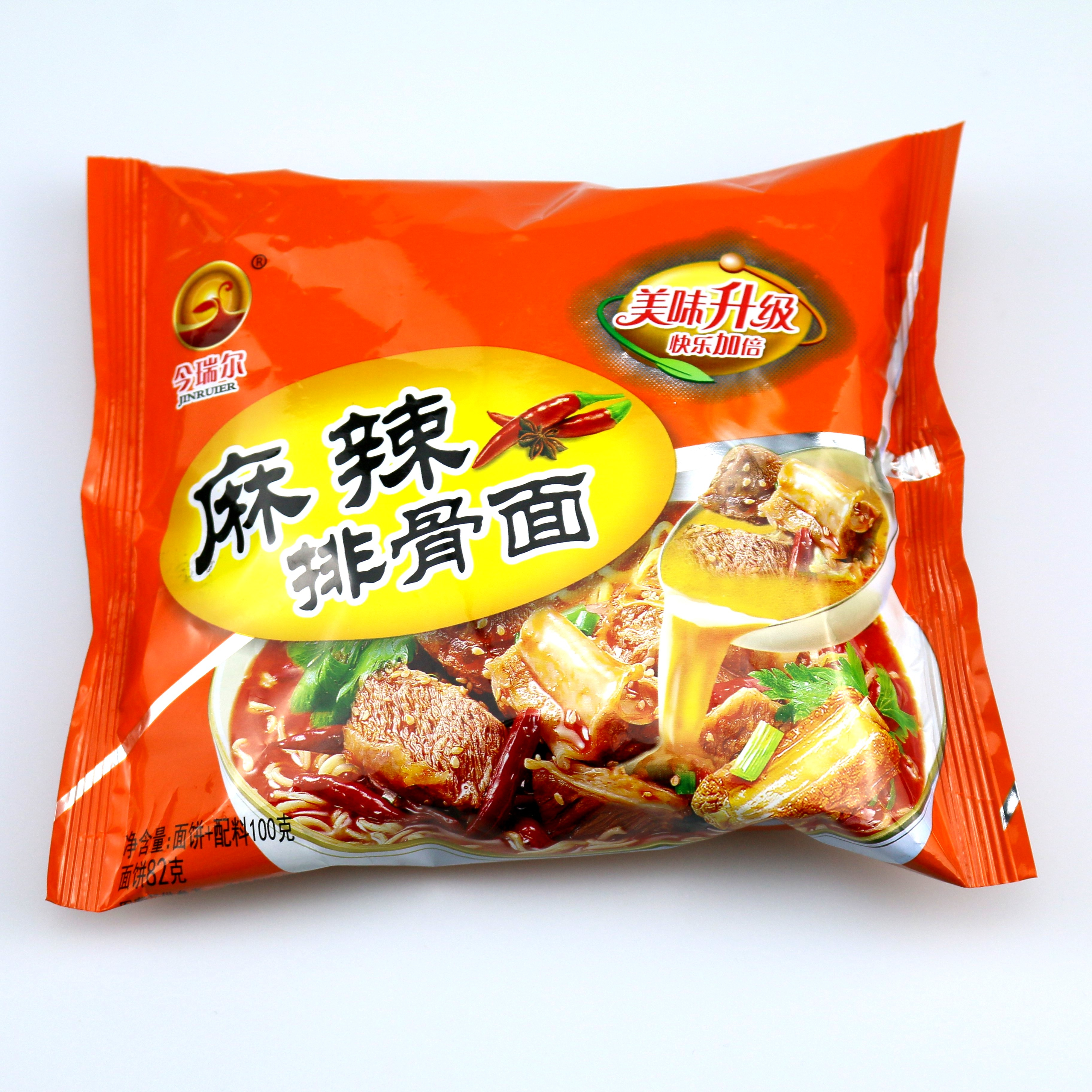 Wholesale Chinese Delicious popular instant noodles JINRUIER Spicy Pork Instant Noodles (bag)