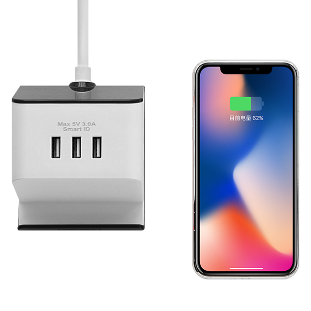 2-полосная розетки мощность полосы свинцовый шнур-удлинитель с USB устройства для быстрой зарядки Американский штекер 1,5 м кабель-удлинитель для домашнего офиса