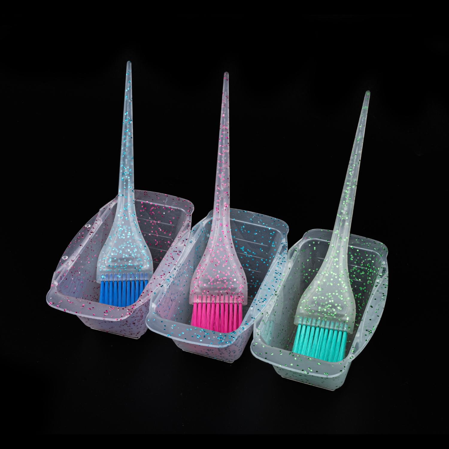 HAIR SALON BARBER TOOLS DYE COLORING SPARKLE SHINNING GLITTER TINTING BRUSH MIXING BOWL STICK HAIR DYE KIT