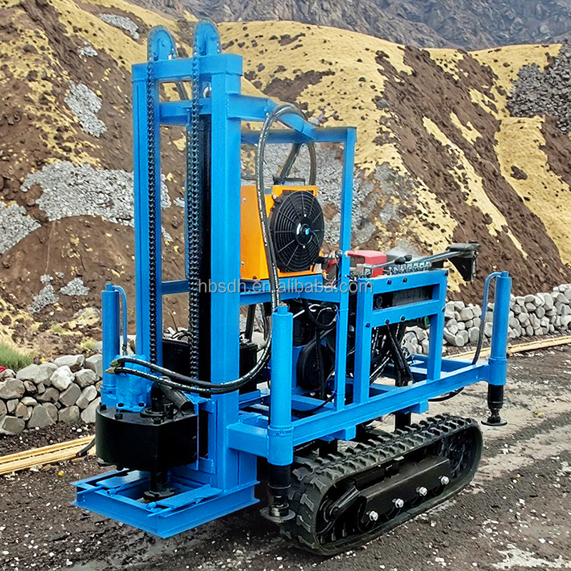 Hot Selling Mini Farm Machinery 200m Crawler 22hp Diesel Hydraulic Water Well Drilling Rig for Agricultural Irrigation