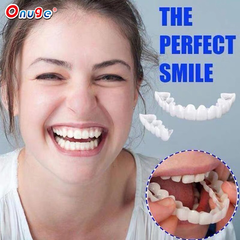 Non-toxic Veneers Upper And Lower False Cover Denture Paste Braces For Double Row Of Teeth