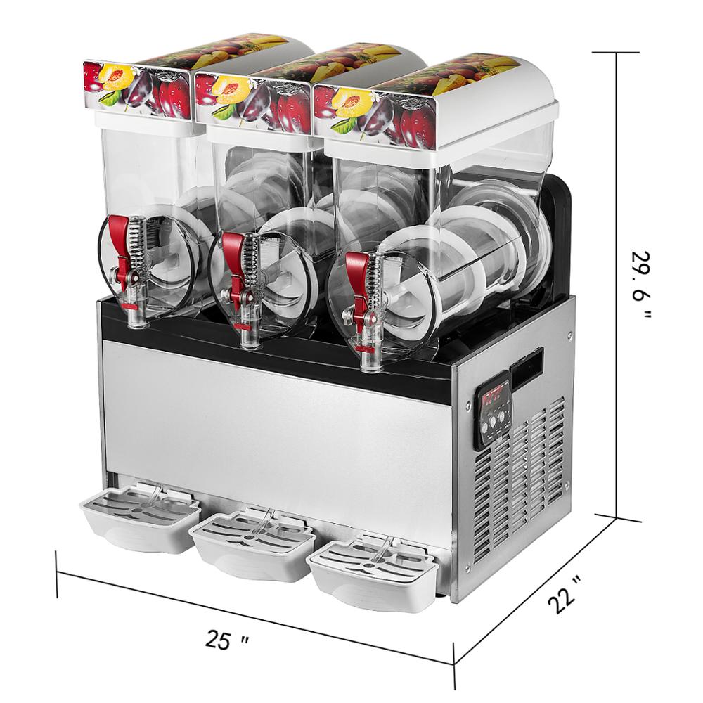 45L 3 Tanks Commercial Slushy Ice Cream Maker Frozen Drink Smoothie Slush Ice Drink Making Machine