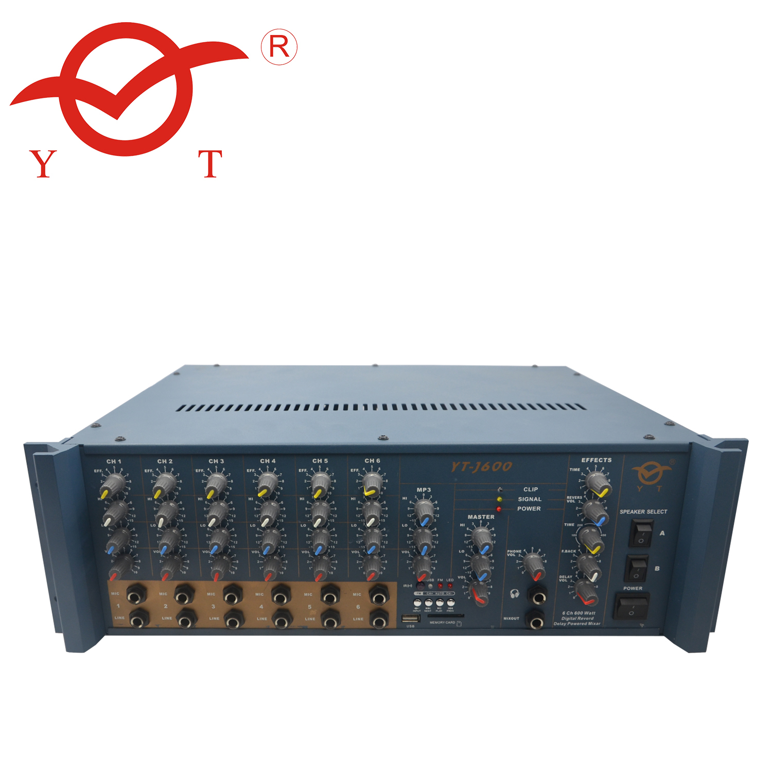 YT-J600 mono 600 Вт наружный FM-усилитель микрофона с BT