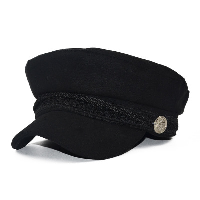 HT-0363 High Quality Army Military Beret Hat Female Retro Vintage Solid Color Women Summer Beret Hat