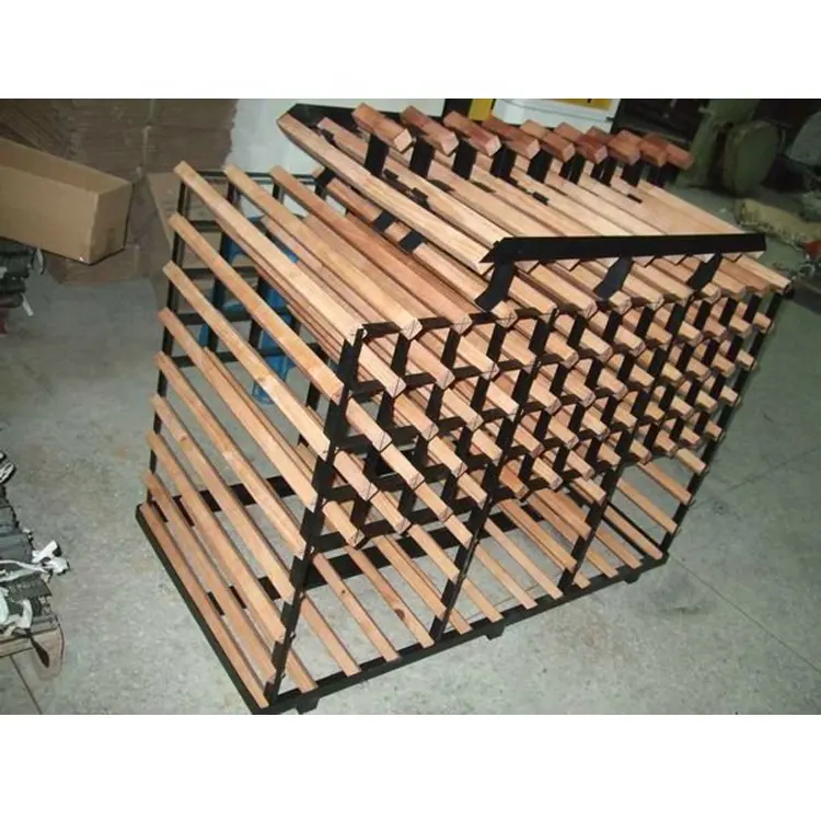 140 Bottles Big Size Display Wooden Wine Racks with Small Cabinet for Wine Box Stocking