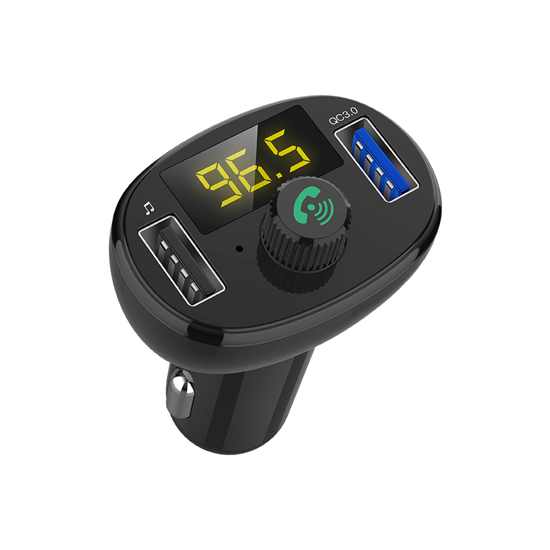 SINRI Handsfree Audio Receiver Auto MP3 Player QC3.0 Intelligent Dual USB Fast Charger Car Accessories Wireless FM Transmitter
