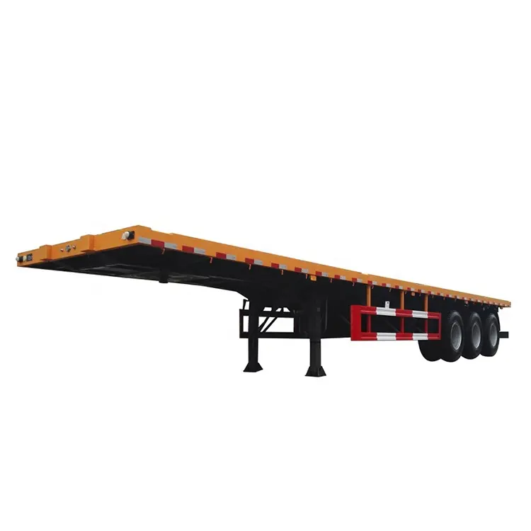 New and Used Tri-axle 40 feet Flatbed truck trailer and used 40ft flat bed semi trailer for sale