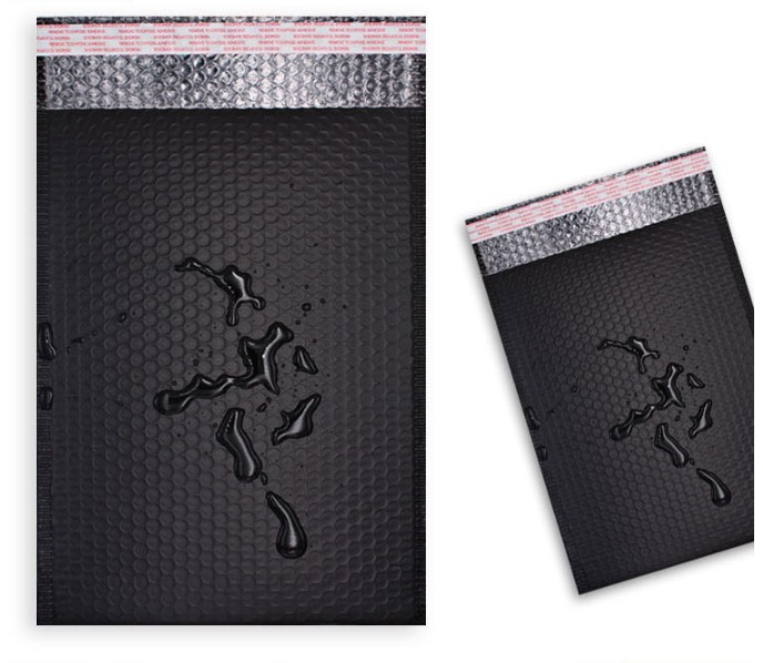 Black Paper Wrap Bubble Pack Kraft Metallic Bubble Envelope Express Mailing Bag