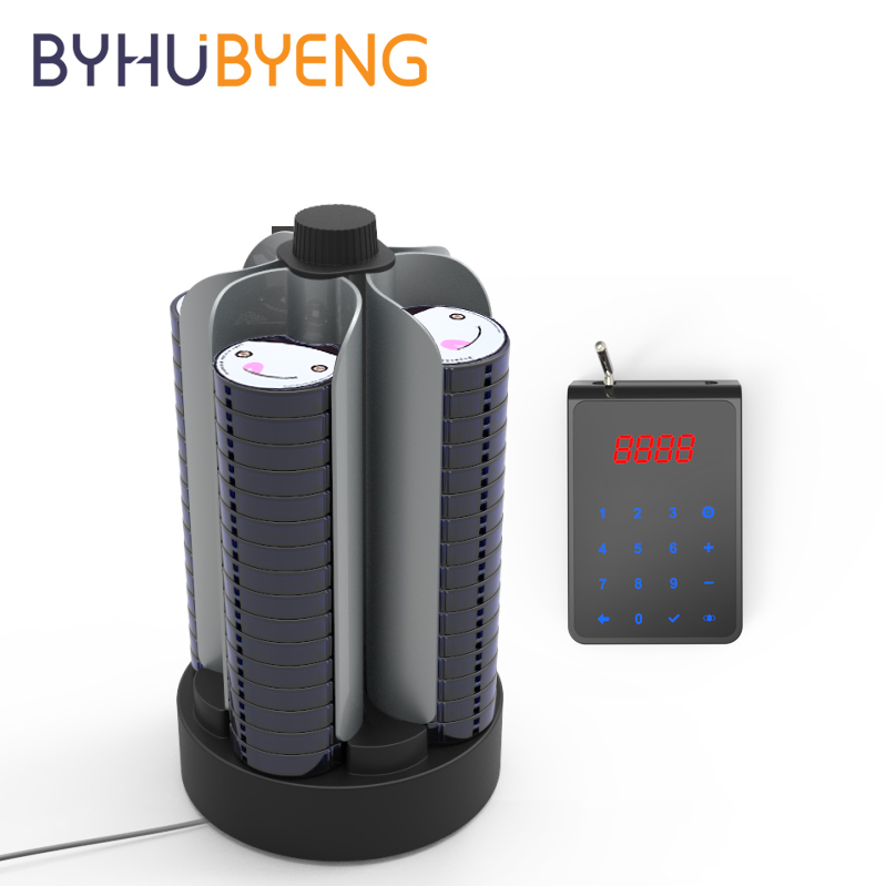 BYHUBYENG Wireless Guest Buzzer System Pager for Restaurant Queue Paging System CE FCC Fullwater-proof Long Range Calling Buzzer