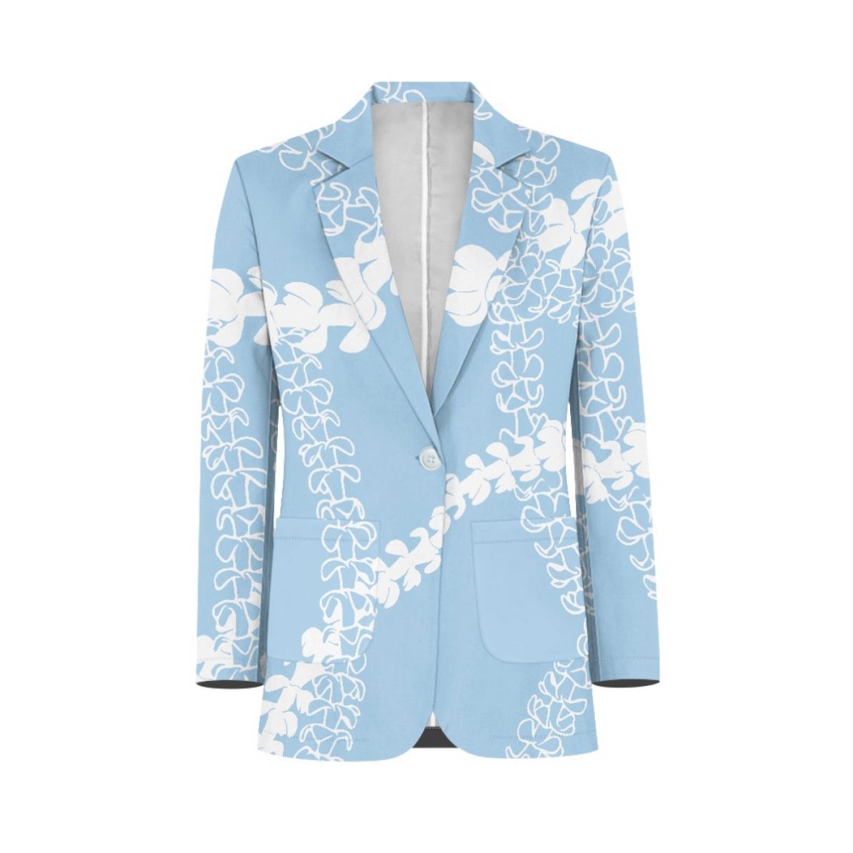 Colors 21-42 Z22S103 Puakenikeni Lei Design Long Sleeve Jacket Business Formal Suit Office Lady Casual Blazer Print On Demand
