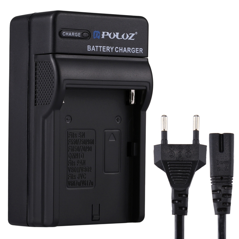 Новый дизайн PULUZ EU зарядное устройство с кабелем для NP-F550 / F970 / F960 / F770 / F750 / F570 батареи