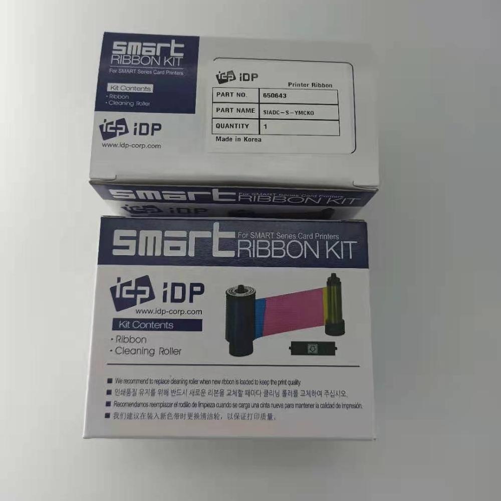 Карта принтера оригинальная лента 650643 YMCKO лента комплект 250 печати для IDP Smart 50S 30S карточный принтер