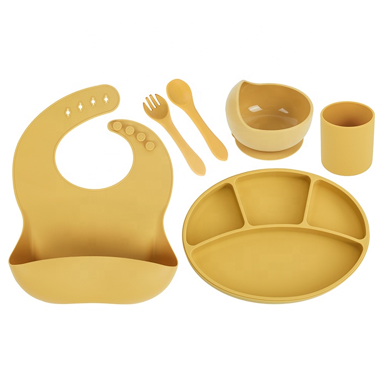 Wholesale Bear Bowl Waterproof Food Grade New Born Baby Silicone Suction Bowl Baby Feeding Spill Proof Bowl With Lid Set