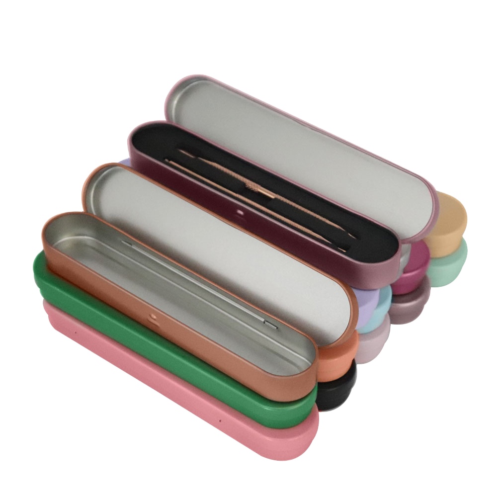 Manufacturer customerized designs direct rectangular clamshell small creative pencil packaging tin box OEM&ODM