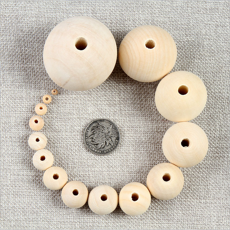 Customize DIY accessories 6-40MM log color lotus beads Hemu beads wooden round beads manufacturers