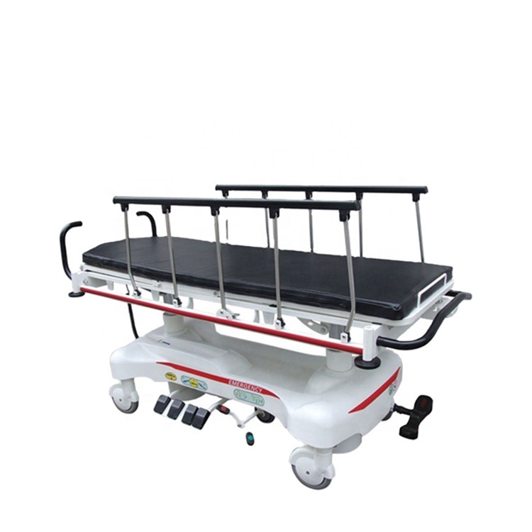 BT-TR007 Hospital Electric Height Adjustable Patient Transport Stretcher Emergency Medical Transfer Cart Mattress Price
