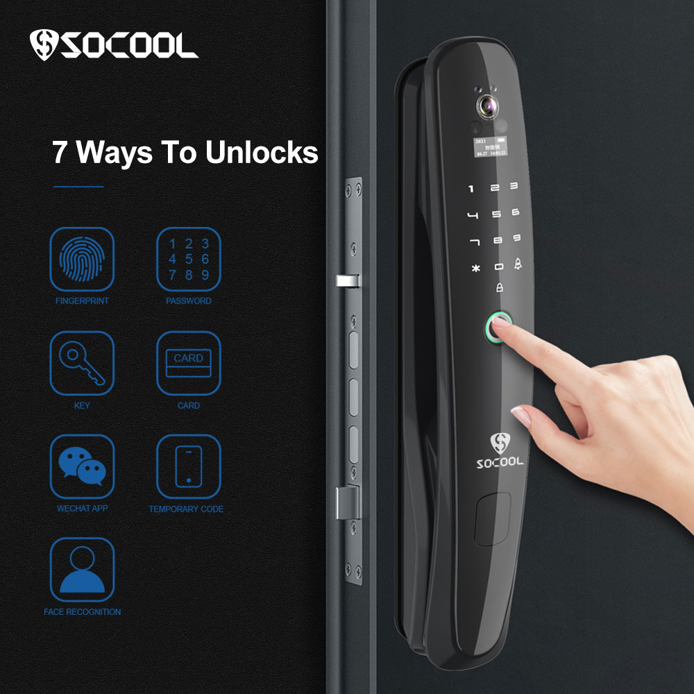 Socool умная дверь с камерой, новый стиль, Лидер продаж, для использования в отеле, с Wi-Fi App, умная дверь и ключ