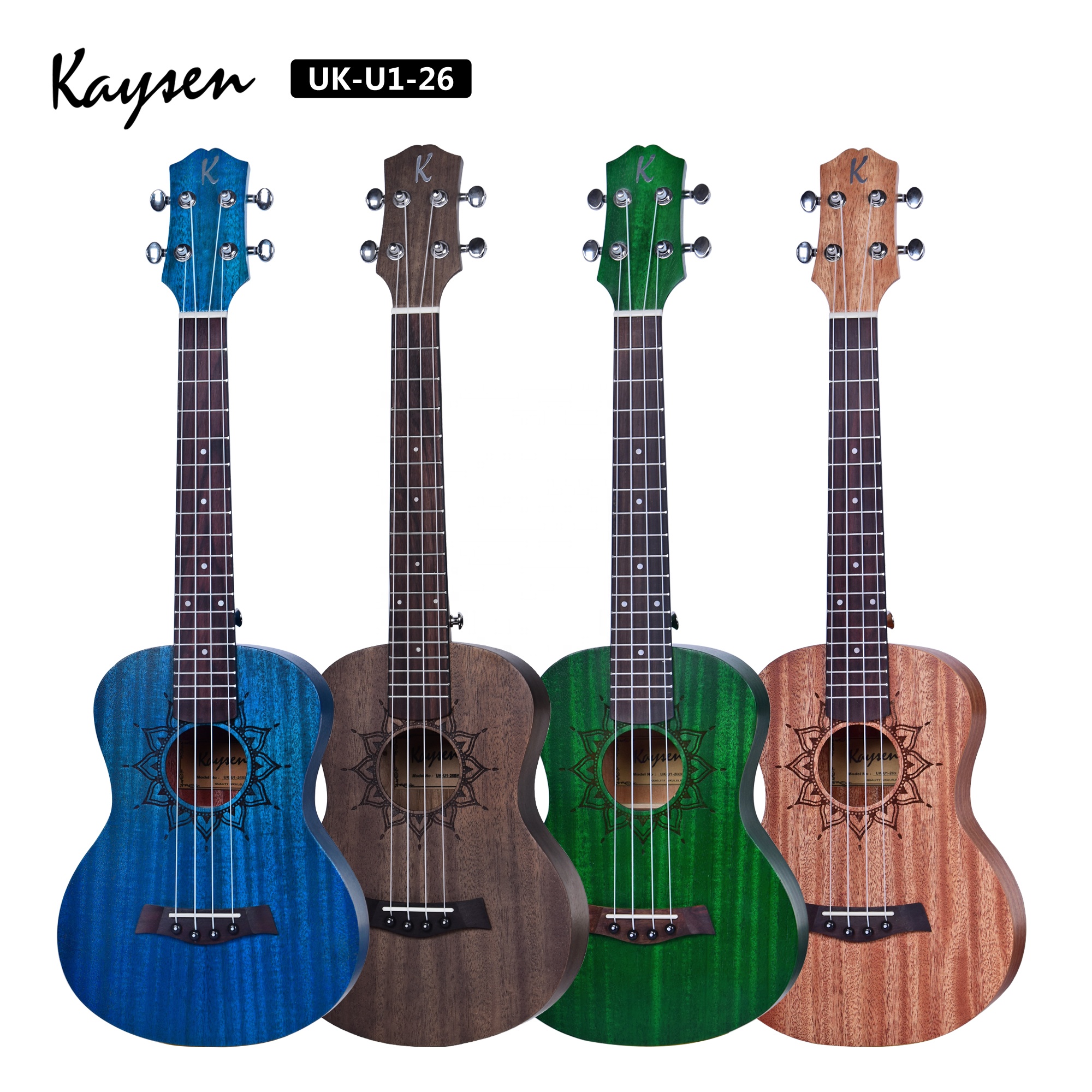 Kaysen Ukelele красочные из красного дерева установить эквалайзер Электрический Укулеле