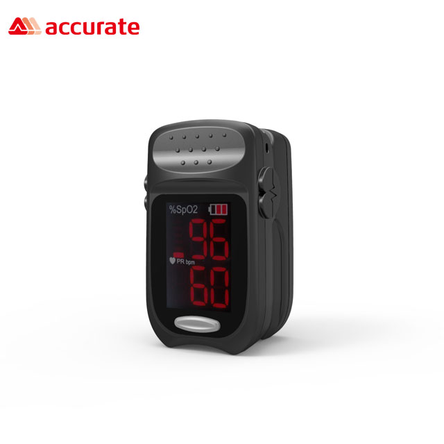 Accurate FS10B Fingertip Pulse Oximeter with LED screen display Pulse Rate and Blood Oxygen Saturation