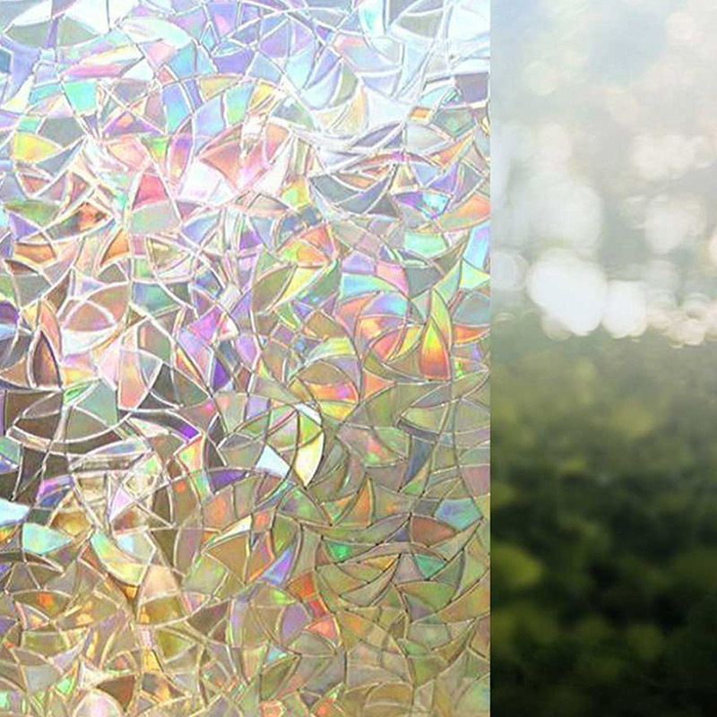 3D Colorful Opaque Decorative Window Glass Film Stain Hear Insulation Window Cover Static Self Adhesive Glass Stickers