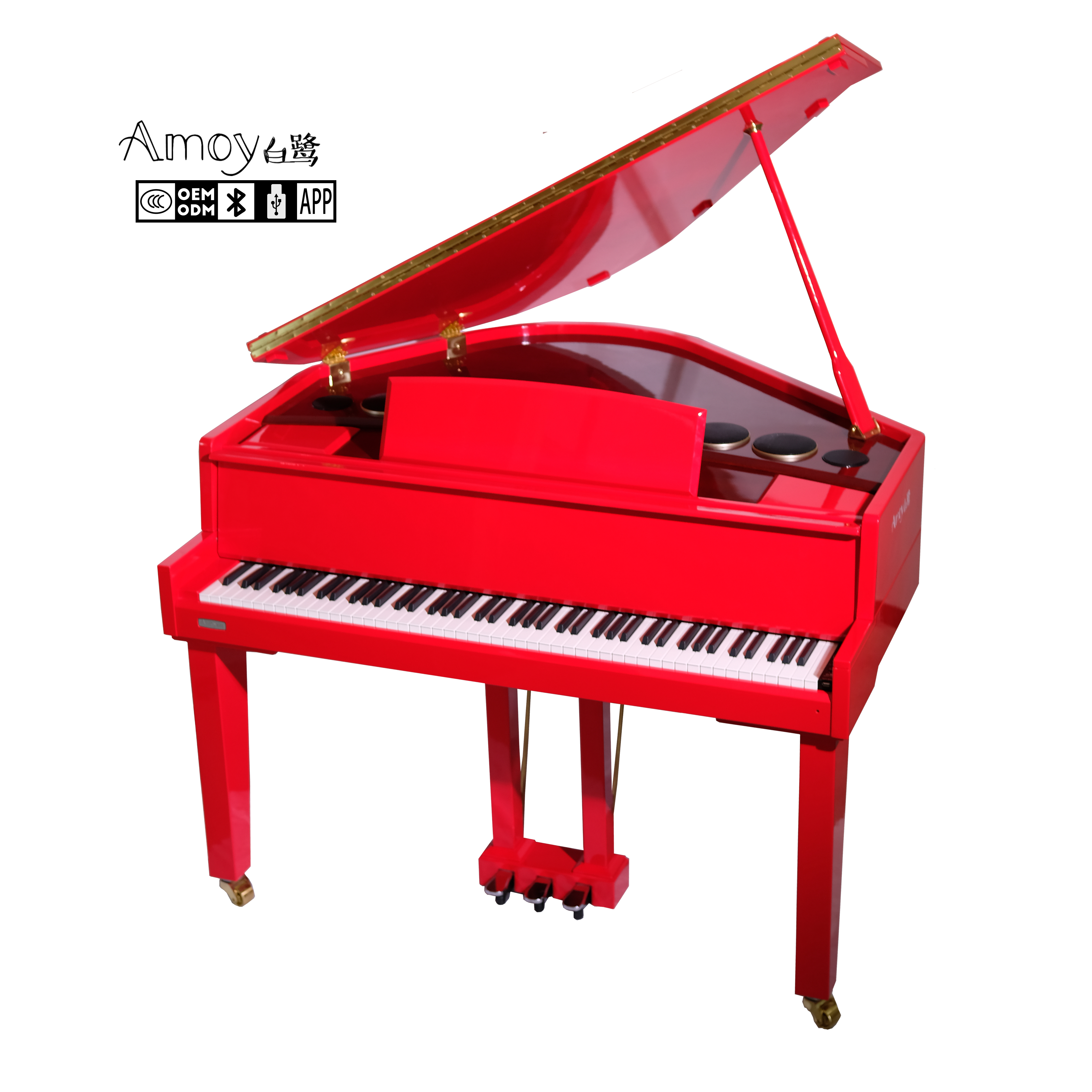 Amoy V600 Китай 88-клавиши тяжелый молот экшн-ключей стильный Pianoforte 88 клавиш детский рояль Цифровое фортепиано