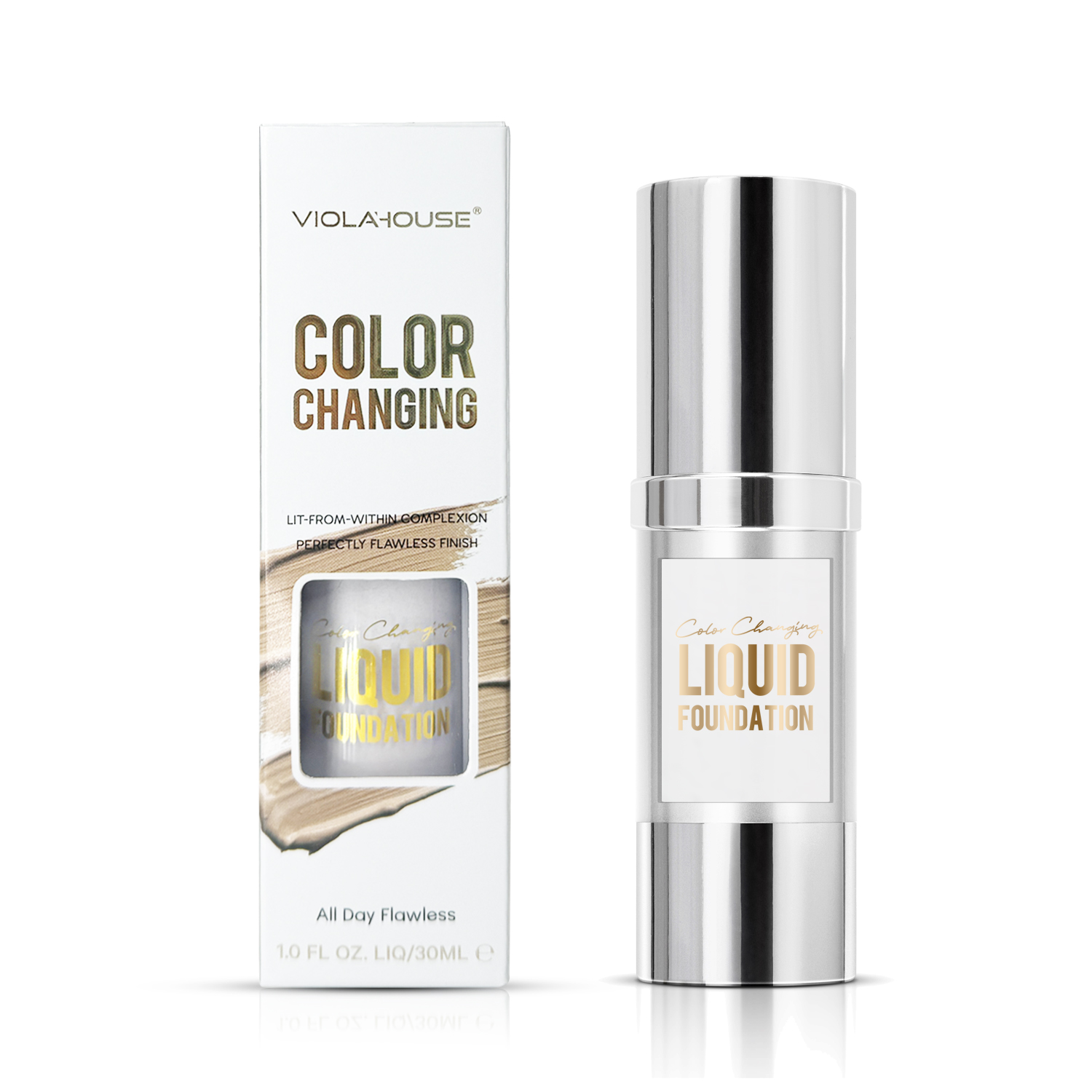 VIOLAHOUSE Color Changing Foundation Weightless Long Lasting Concealer Skin Tone Correction Private Label Foundation