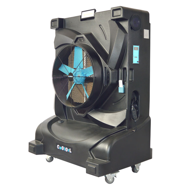 High quality glass cover remote control 300L water tank evaporative air cooler conditioner