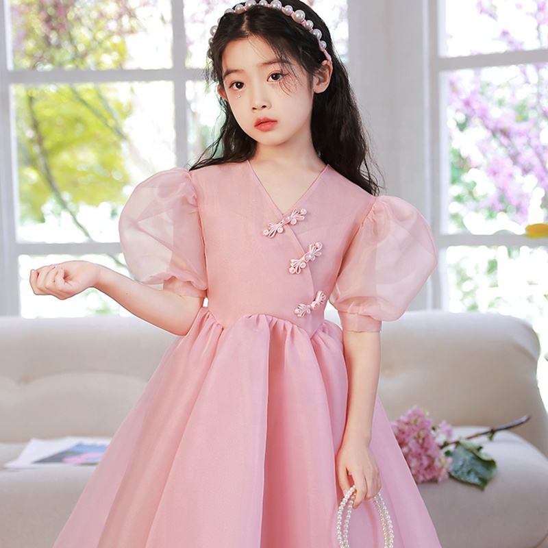 Xx01 Hot Selling One Piece Order Pink Catwalk Lace Breathable Fashion High-End Girls Dress Dress