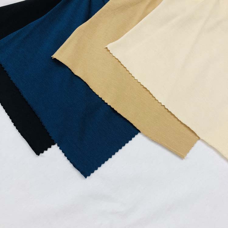 customized Organic 220gsm Bamboo 70%bamboo 25%cotton 5%spandex Bamboo Jersey Fabric for Clothes