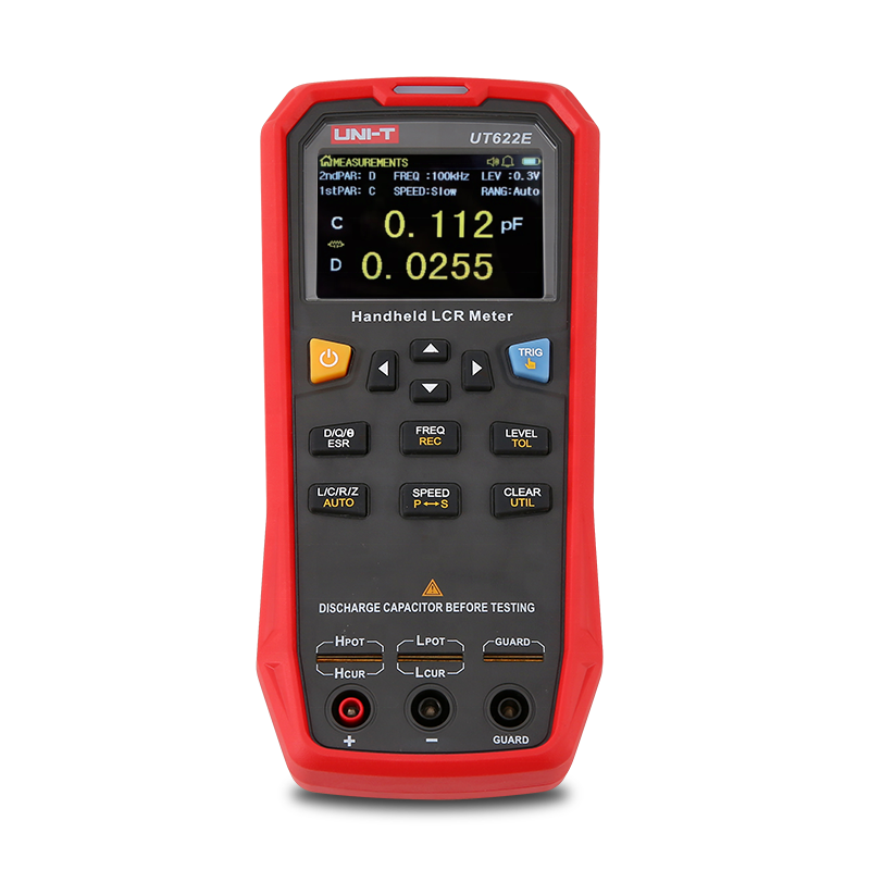 Цифровой портативный измеритель LCR UNI-T, UT622A, UT622C, UT622E, 100 кГц, ручной тестер моста, 2,8 ''TFT ЖК-дисплей