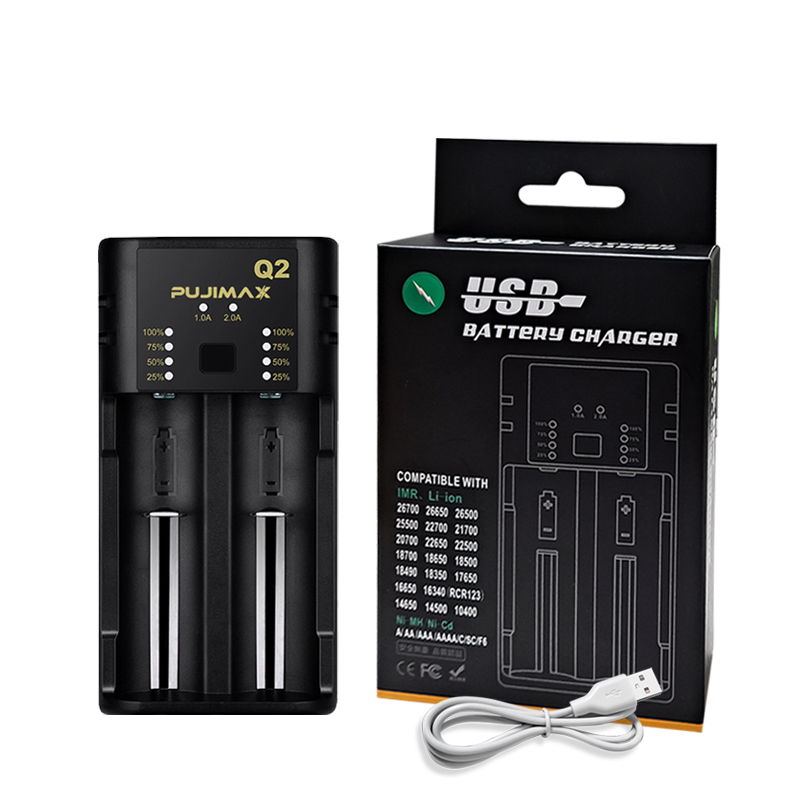 PUJIMAX New 2021 Toy Ebike Battery Charger 18650 18350 21700 26500 4.2V Li-ion Rechargeable Batteries Charger