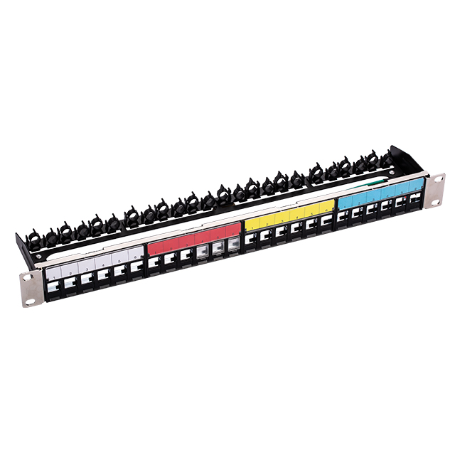 Guaranteed Quality Detachable1u 24ports Stp Empty Blank Patch Panel For Stp Cat5e/6/6a Keystone Jack For Cable Connector