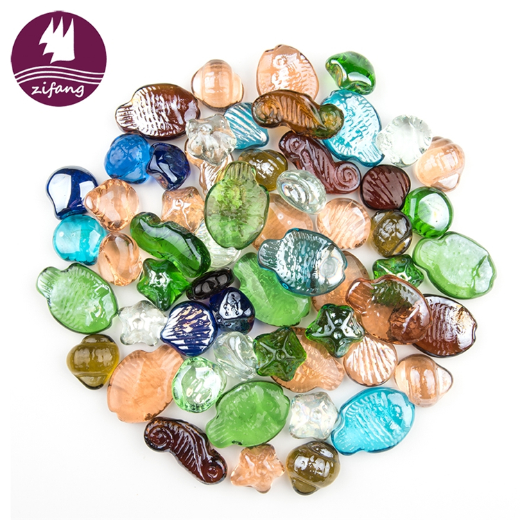 Smooth Multiple Colour Aquarium Crystal Glass Fish Tank Decoration Stone Rocks