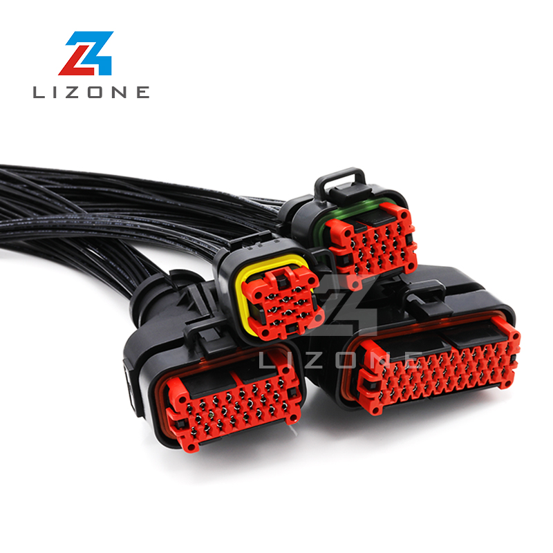 776164-6 35 pin Оранжевый разъем жгута проводов автомобильный разъем ECU со встроенным контроллером штепсельной вилки пластина TE 776164-6