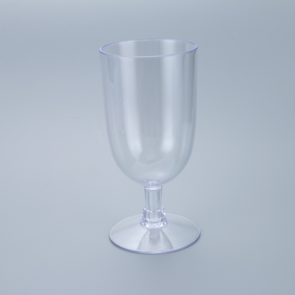 High Quality PS Barware Water Goblets Copa De Vino Plastic Wine Goblets Customized Logo OEM Party Wine Glass Lovely Modern 200ml