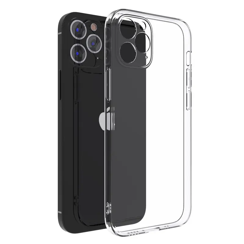 Чехол для iPhone 12, ультратонкий прозрачный гелевый защитный чехол из ТПУ для объектива камеры, чехол для телефона iPhone 12 mini 11 Pro Max