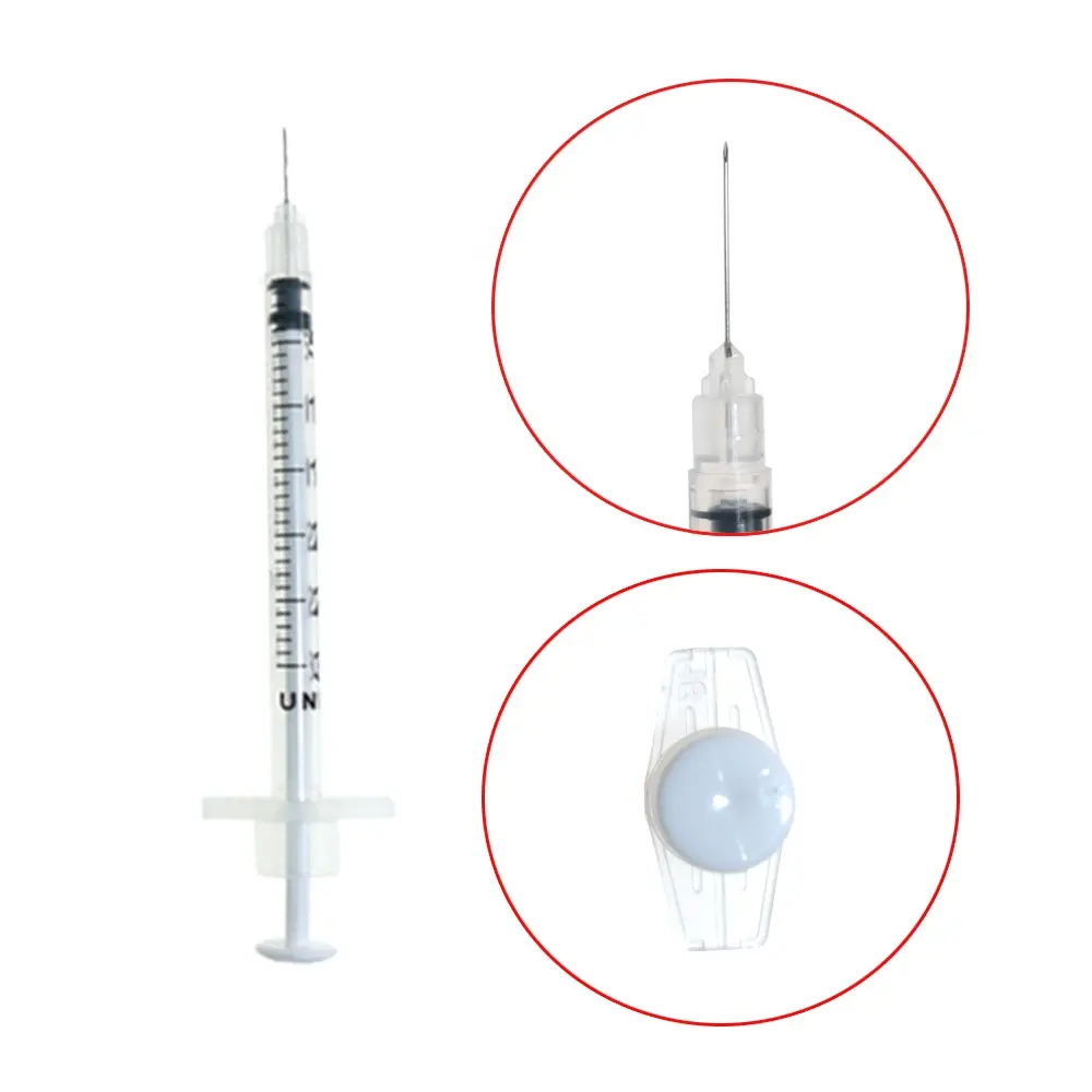 Disposable Sterile Insulin Syringe 40iu and 6mm Needle for hospital use